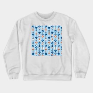 Aztec Tribal Blue Crewneck Sweatshirt